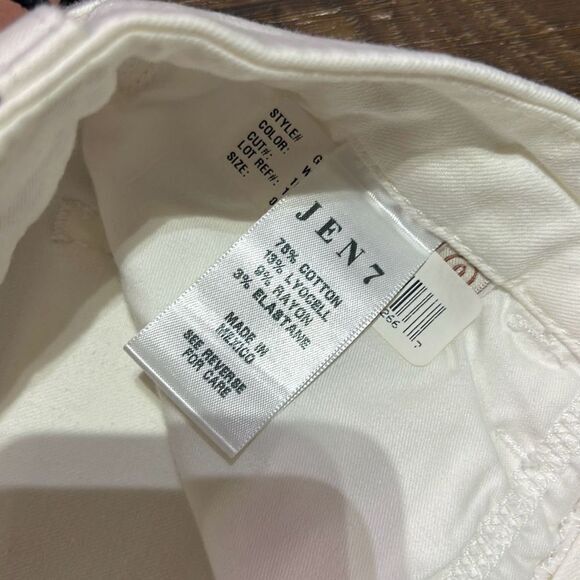 Jen7 7 for all mankind white crop skinny‎ jeans ankle length summer - Picture 4 of 8